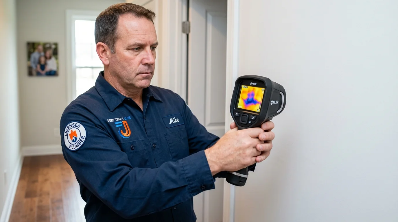 Thermal imaging leak detection by Johns Plumbing LLC in New Ipswich